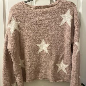 Super soft star cropped sweater
